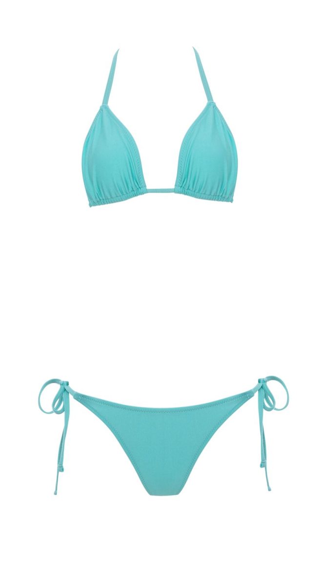 Amber - Shiny Blue Bikini