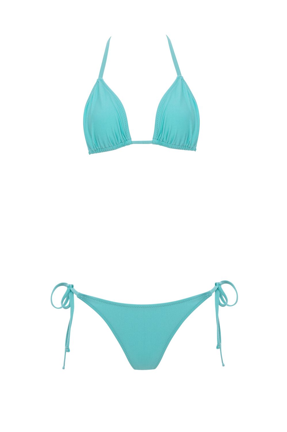 Amber - Shiny Blue Bikini