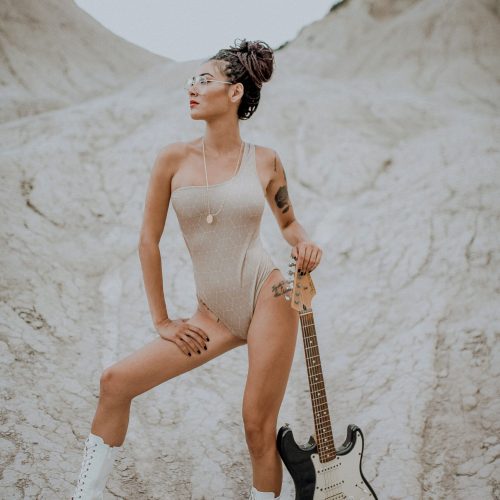 Nude One Shoulder Swimsuit