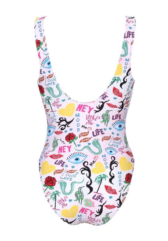 Evil Eye Printed Swimsuit