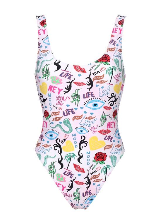 Evil Eye Printed Swimsuit