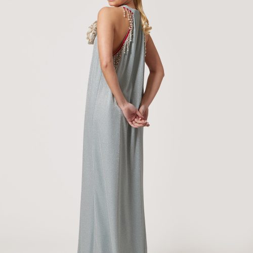 Blue Glitter Maxi Dress