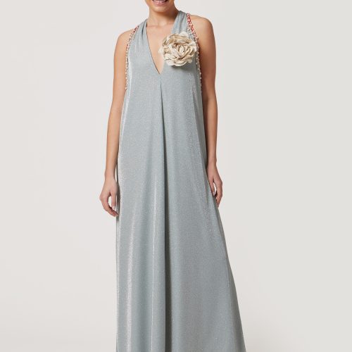 Blue Glitter Maxi Dress
