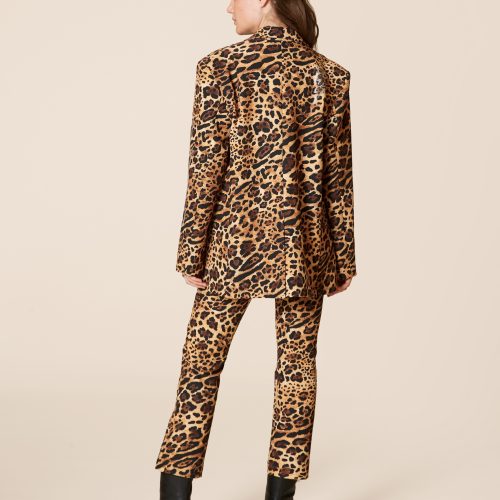 Oversized Leopard Blazer
