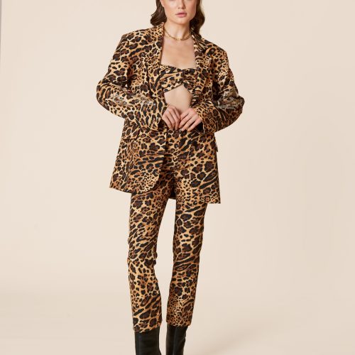 Oversized Leopard Blazer