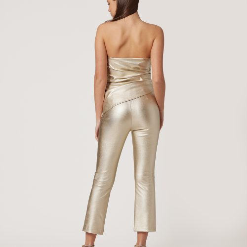 Strapless Metalic Golden Top