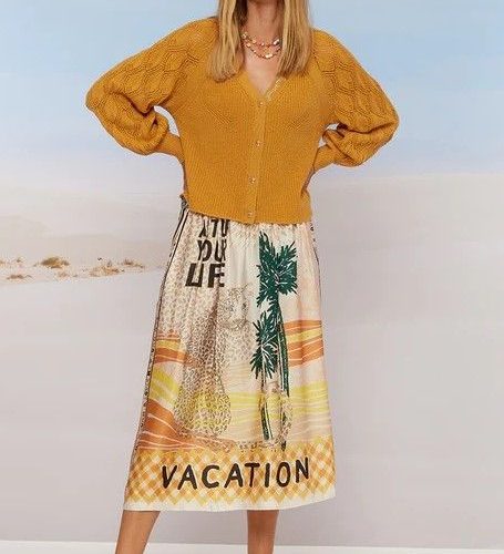 Elizabeth - Printed Midi Skirt