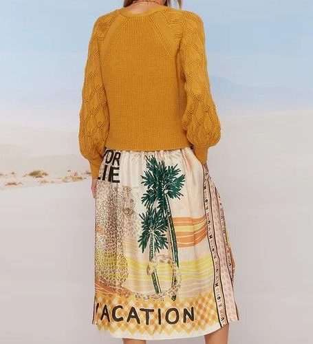 Elizabeth - Printed Midi Skirt