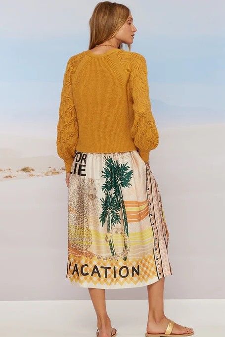 Elizabeth - Printed Midi Skirt