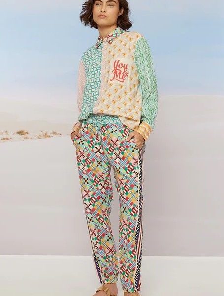 Evelyn Mixed Pow Wow Print Shirt