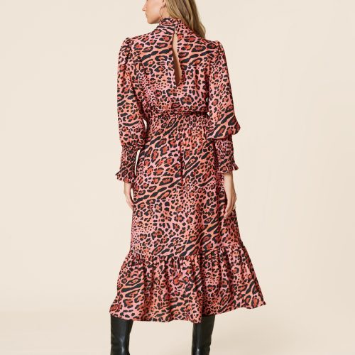 Pink Leopard Ankle Dress