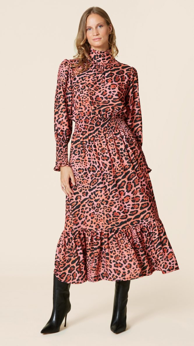 Pink Leopard Ankle Dress