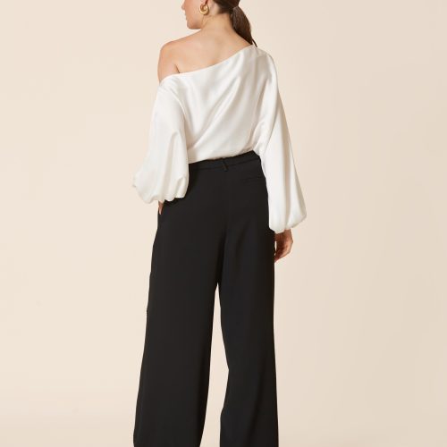 Black Pants Rhinestone-Embellished