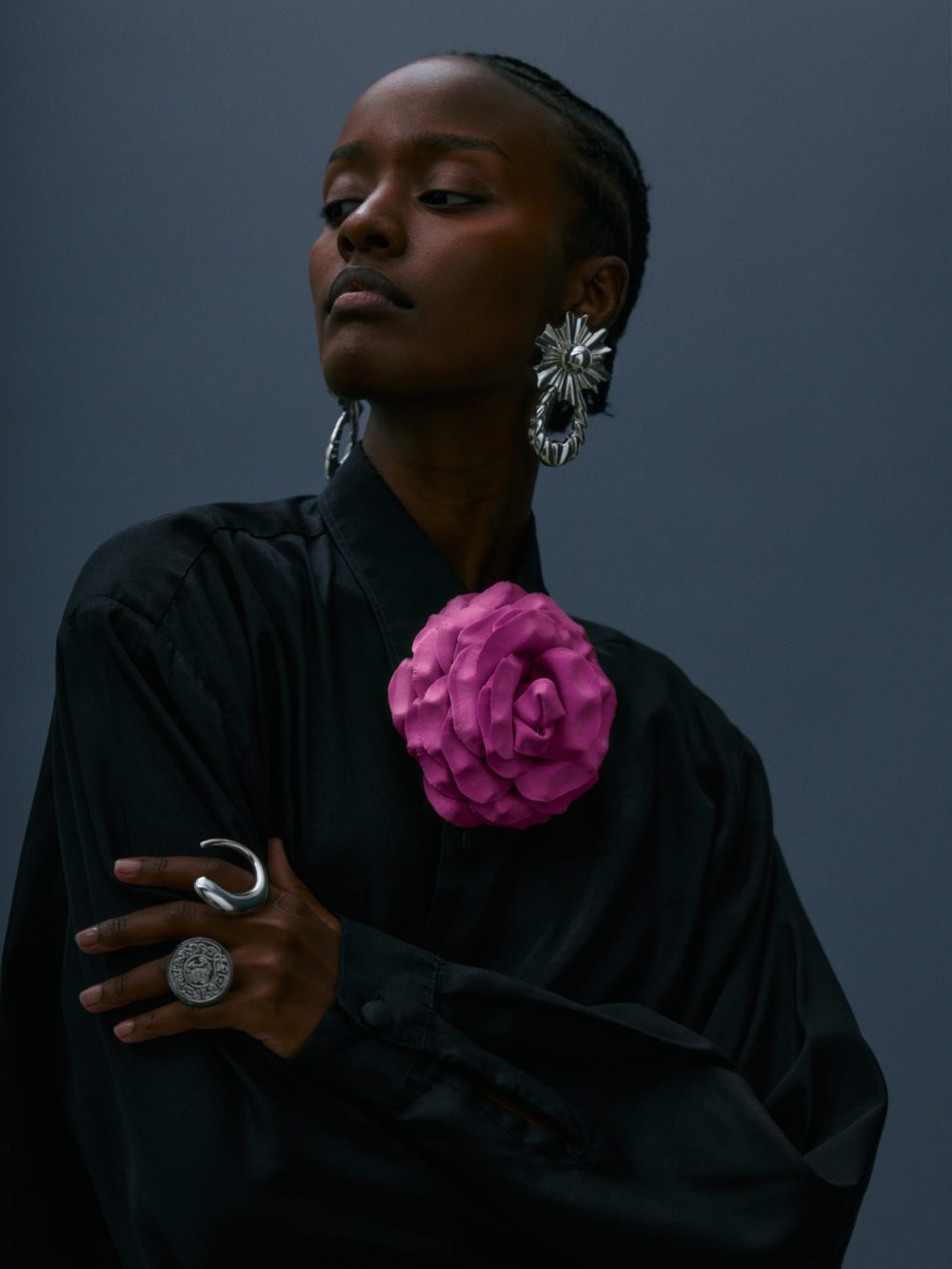 Fuchsia Flower Brooch