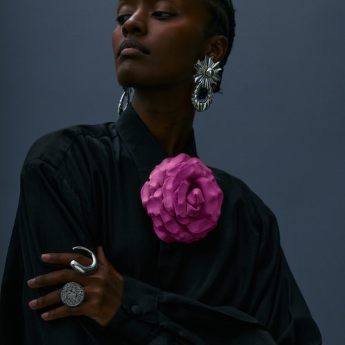 Fuchsia Flower Brooch