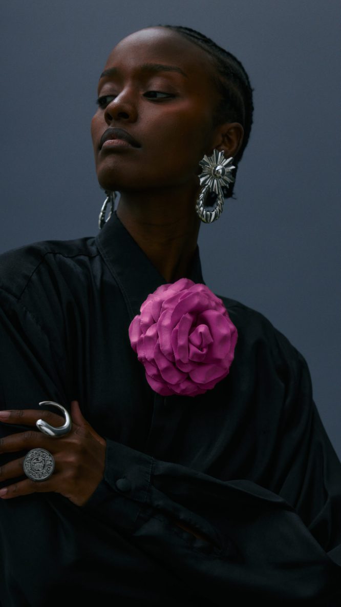 Fuchsia Flower Brooch