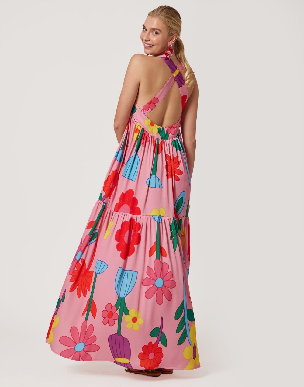 Floral Pink Maxi Dress