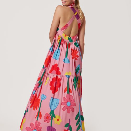 Floral Pink Maxi Dress