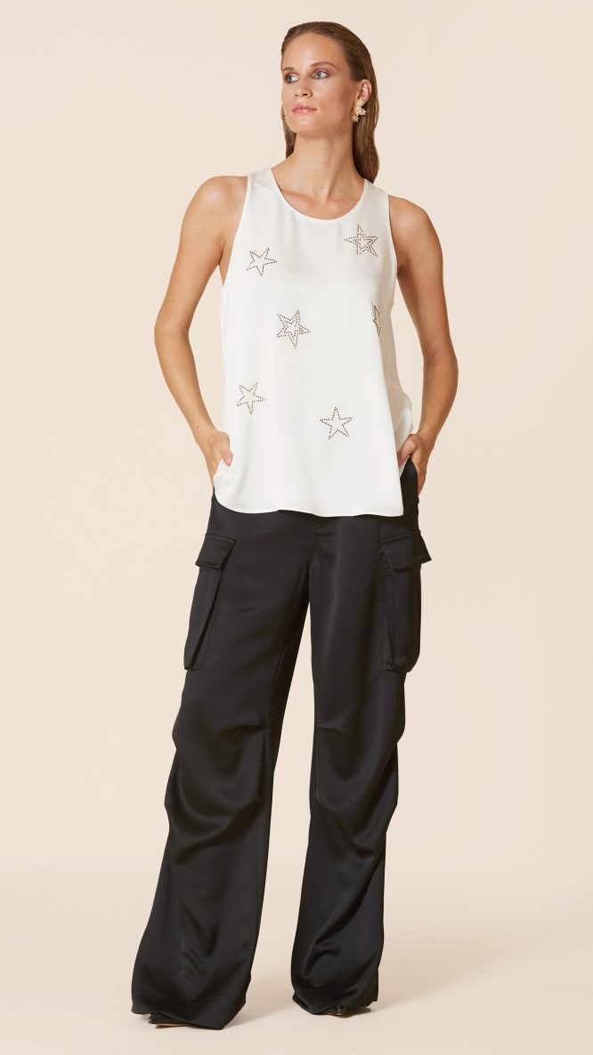 Rhinestone Embellised Tank Top