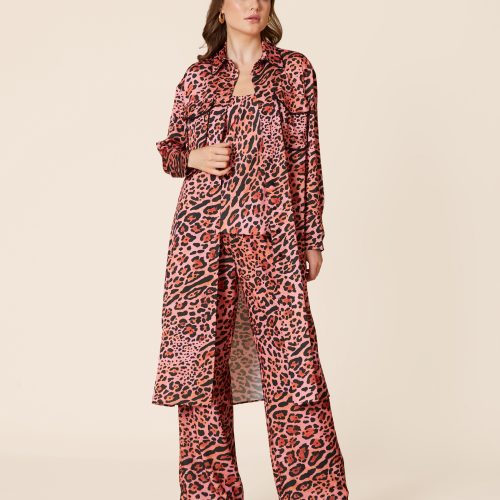 Pink Leopard Long Shirt