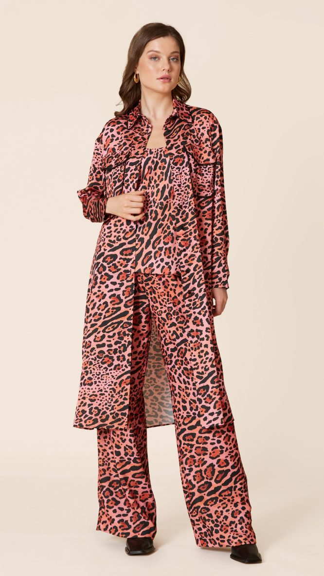 Pink Leopard Long Shirt