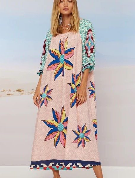 Amelia Puff Pow Wow Sleeve Dress