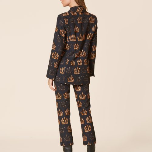 Crown Printed Blazer