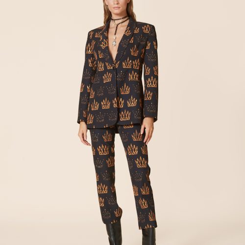 Crown Printed Blazer