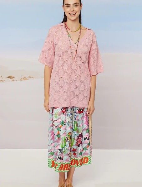 Elizabeth Tiger Printed Midi Skirt