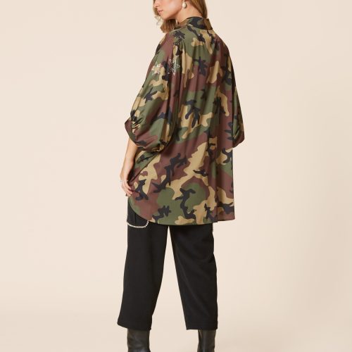 Oversized Military Shirt .