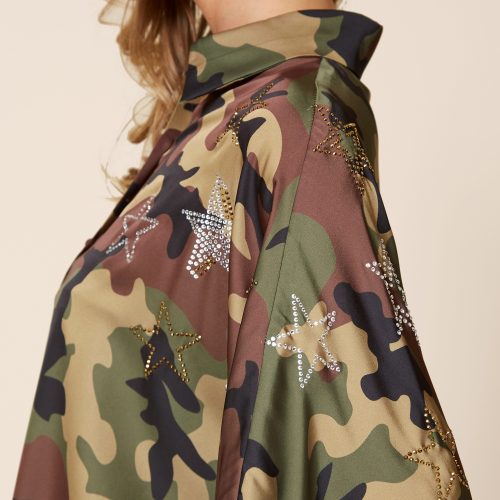 Oversized Military Shirt .