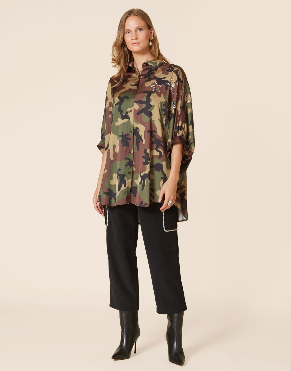 Oversized Military Shirt .