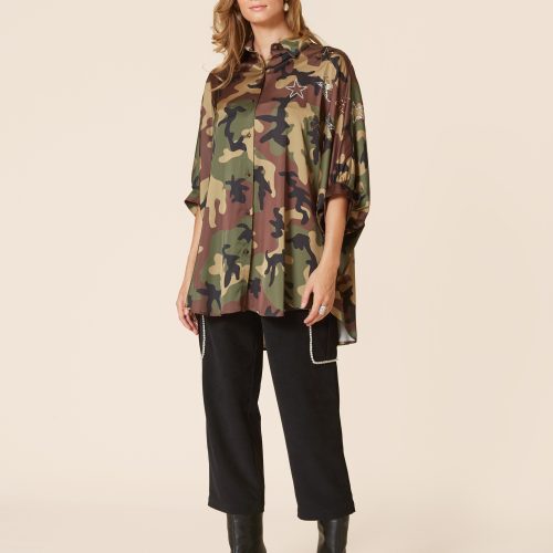 Oversized Military Shirt .