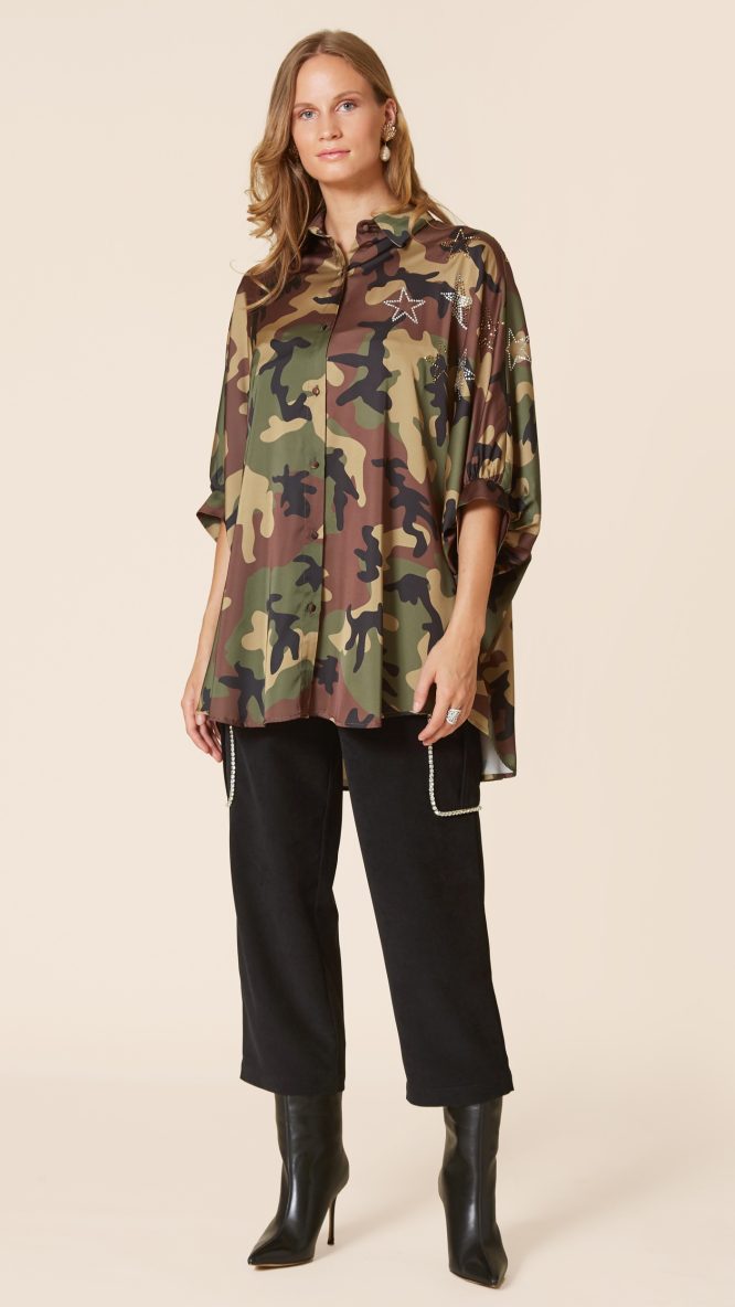 Oversized Military Shirt .