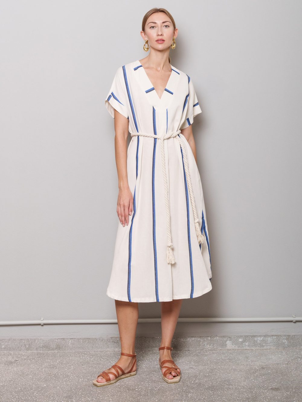Albero Dress Stripe Blue