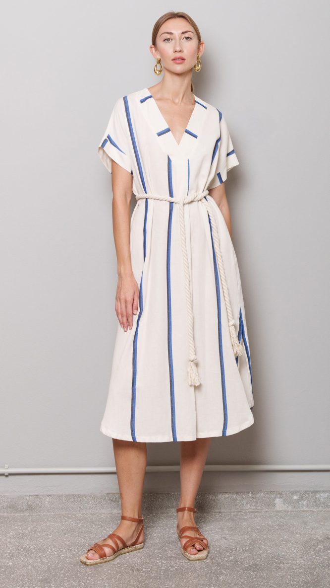 Albero Dress Stripe Blue