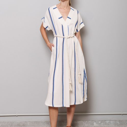 Albero Dress Stripe Blue