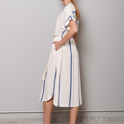 Albero Dress Stripe Blue
