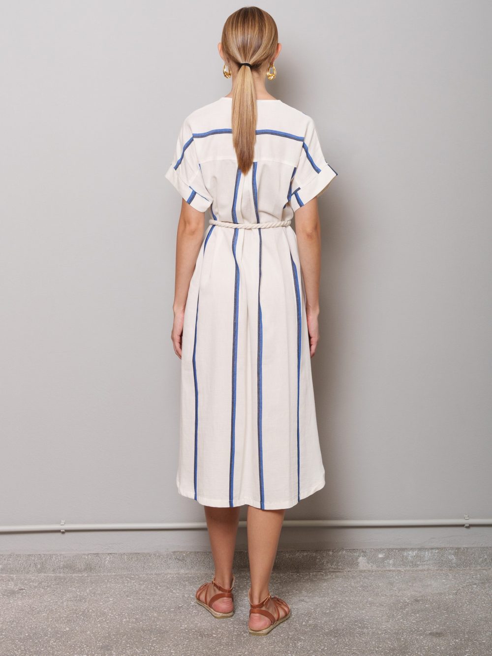 Albero Dress Stripe Blue