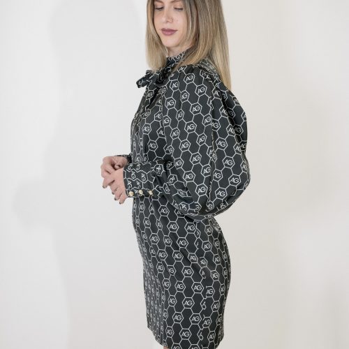 Black Mini Dress With Logo