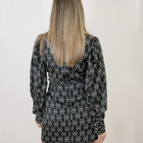 Black Mini Dress With Logo