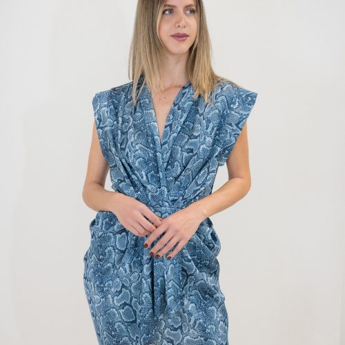 Sleeve less Mini Dress Animal Print