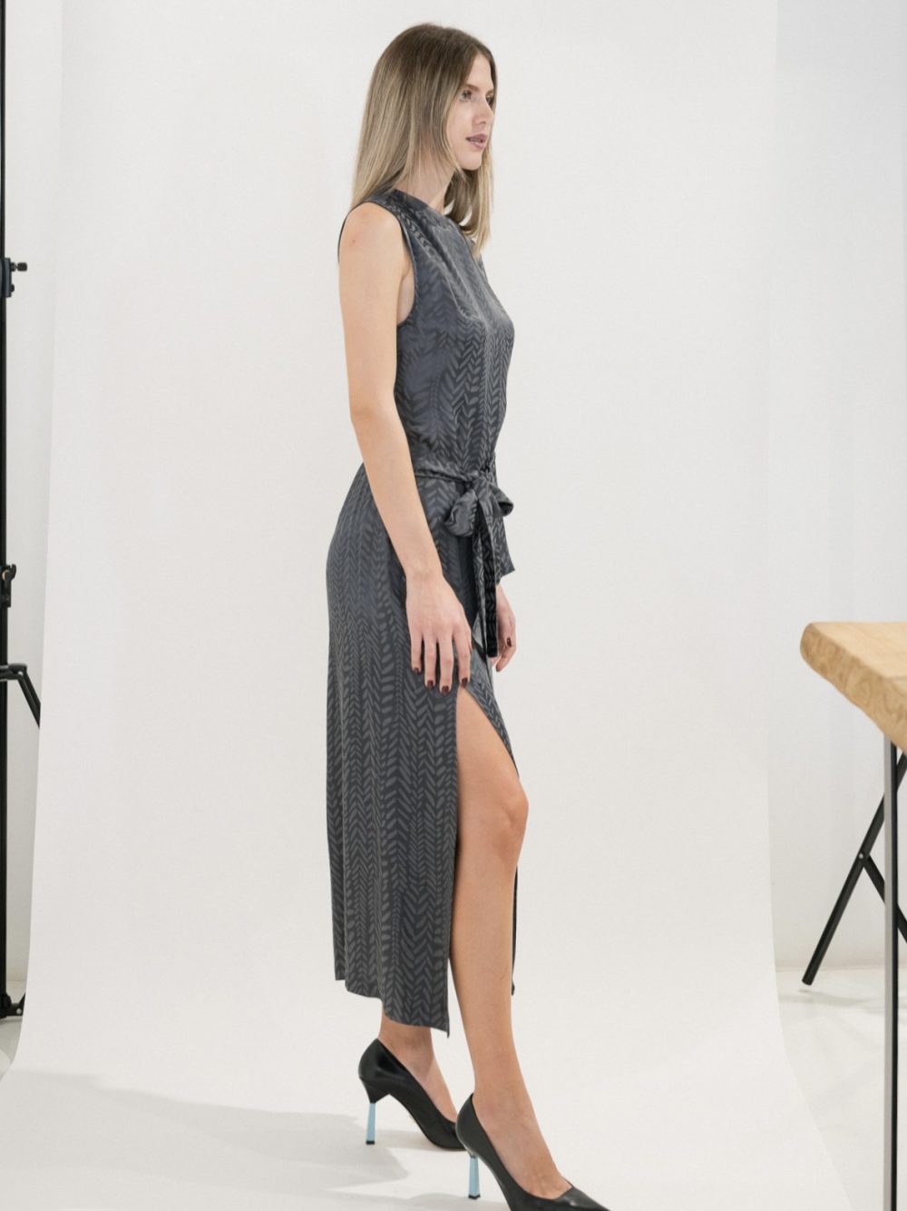 Grey Midi Dress