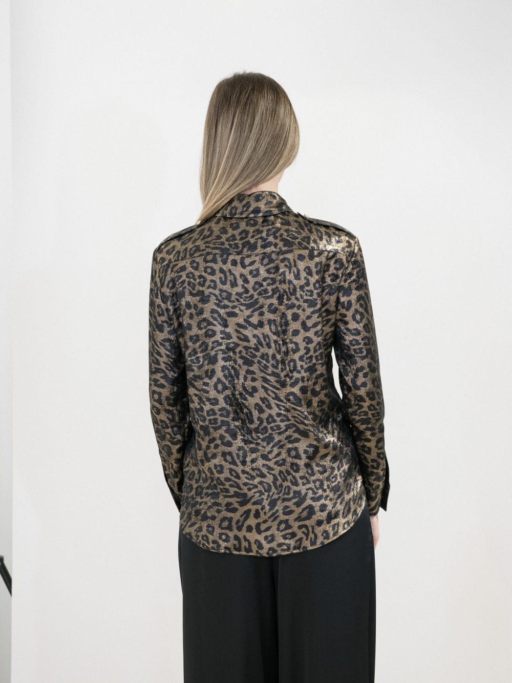 Leopard Shirt With Stars Buttons
