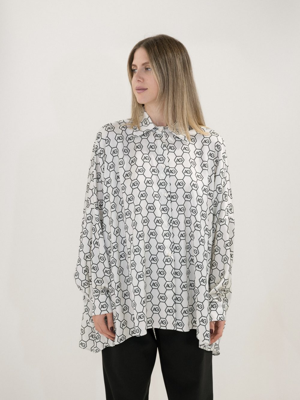 AG Logo Printed Oversized Shirt