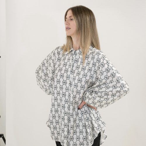 AG Logo Printed Oversized Shirt