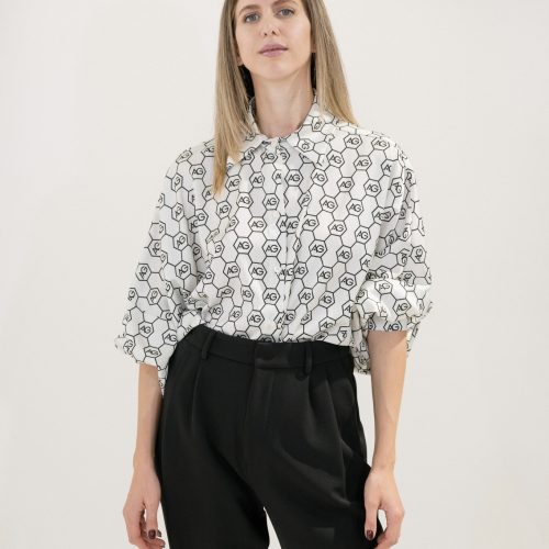 AG Logo Printed Oversized Shirt