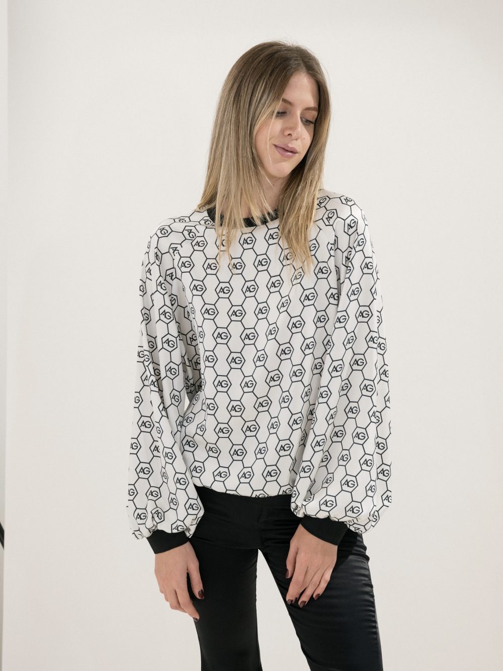 AG Logo Printed Blouse