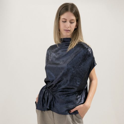 Blue Asymmetrical Top