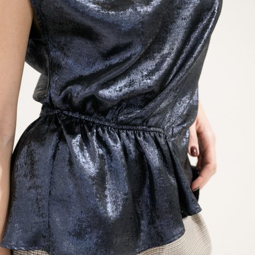 Blue Asymmetrical Top